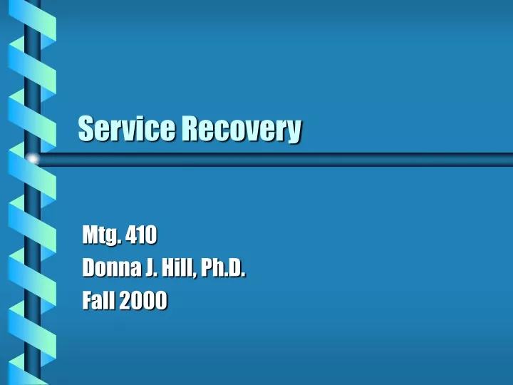 service recovery