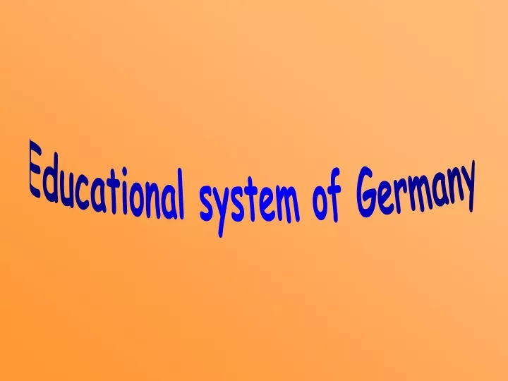 educational system of germany