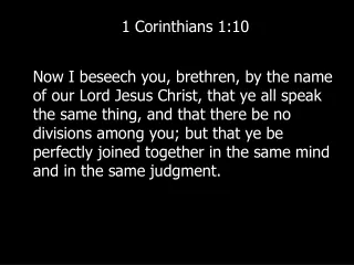 1 Corinthians 1:10