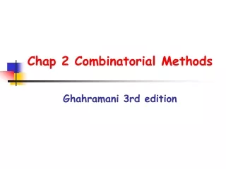 Chap 2 Combinatorial Methods Ghahramani 3rd edition