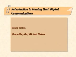 Introduction to Analog And Digital Communications