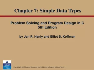 Chapter 7: Simple Data Types