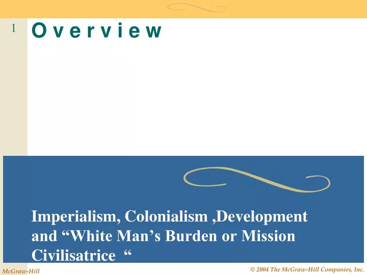 imperialism colonialism development and white man s burden or mission civilisatrice