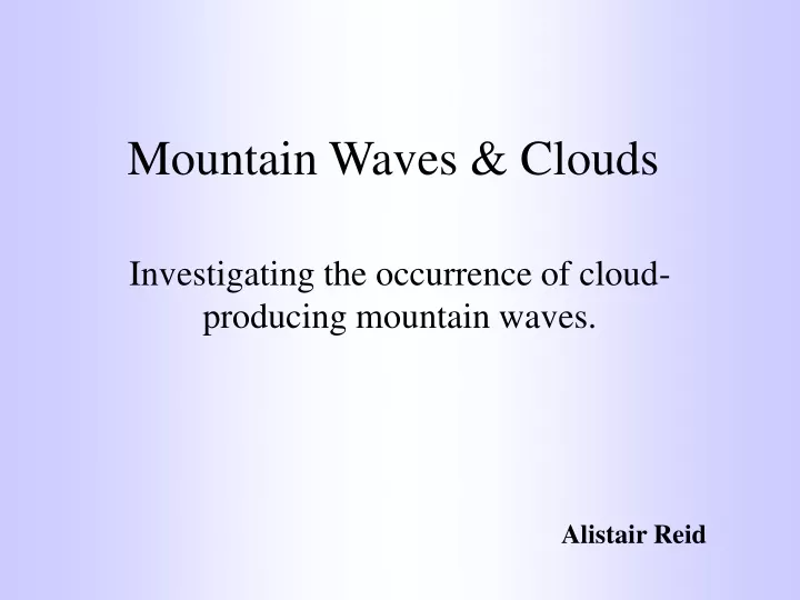 mountain waves clouds