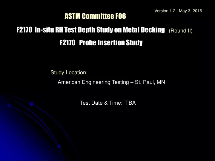 astm committee f06 f2170 in situ rh test depth