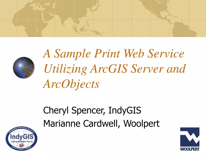 a sample print web service utilizing arcgis server and arcobjects