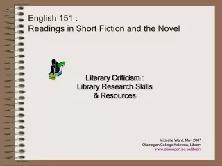 English 151 :  Readings in Short Fiction and the Novel