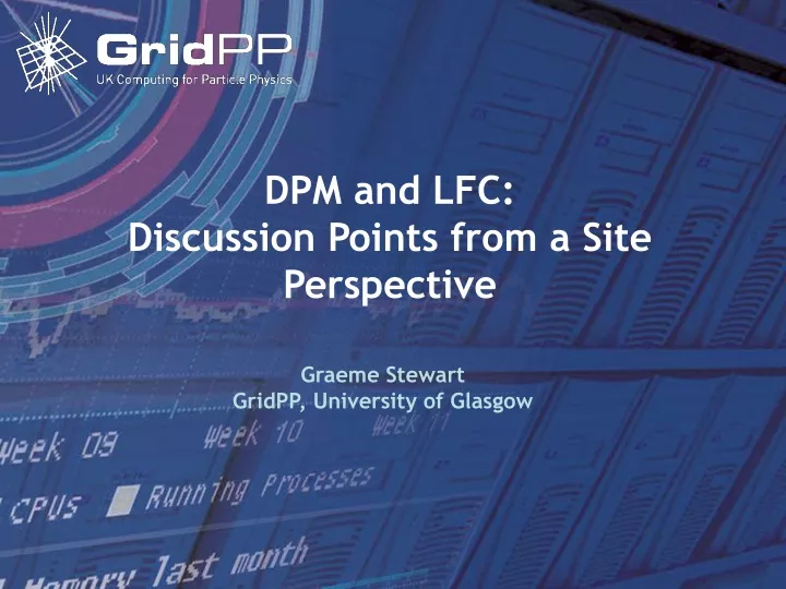 dpm and lfc discussion points from a site perspective