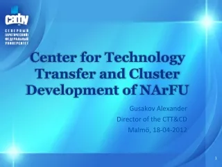 Center for Technology Transfer and Cluster Development of  NArFU