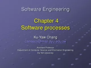 Software Engineering Chapter 4  Software processes