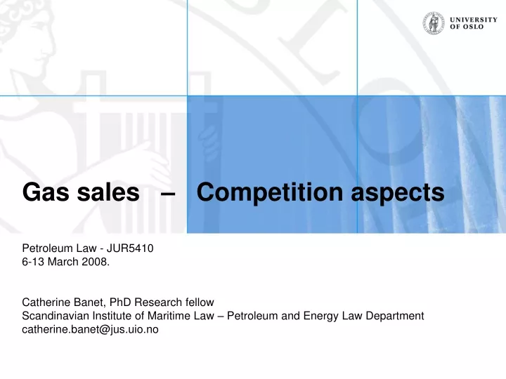 gas sales competition aspects