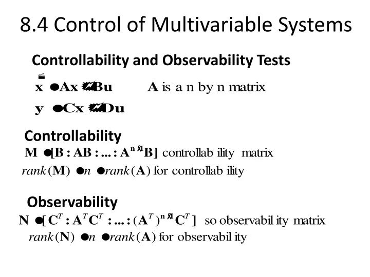 8 4 control of multivariable systems