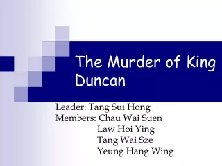 The Murder of King Duncan