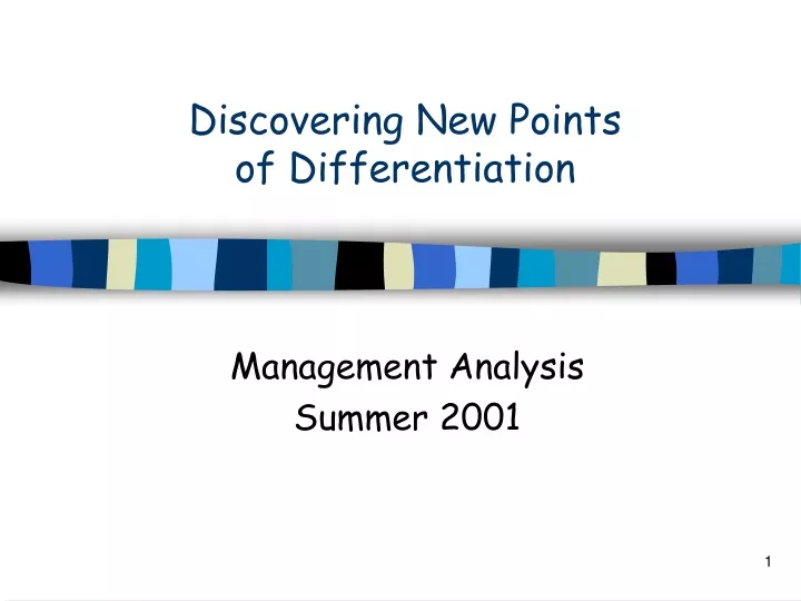 discovering new points of differentiation