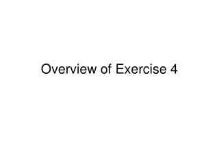 Overview of Exercise 4