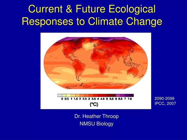current future ecological responses to climate change