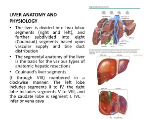 LIVER ANATOMY AND PHYSIOLOGY