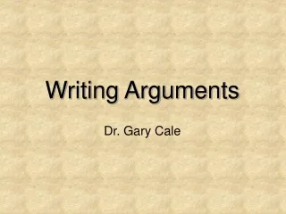 Writing Arguments