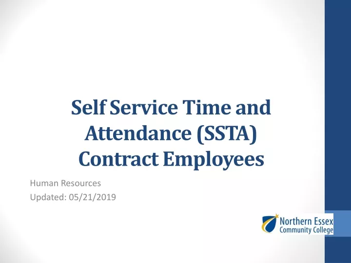 self service time and attendance ssta contract employees