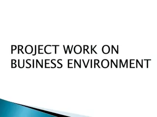 PROJECT WORK ON  BUSINESS  ENVIRONMENT