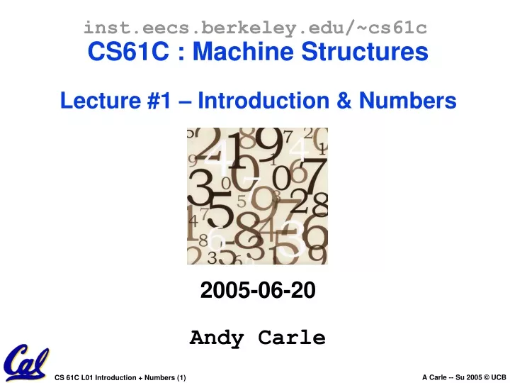 inst eecs berkeley edu cs61c cs61c machine