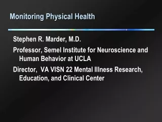 Monitoring Physical Health