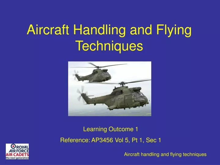 aircraft handling and flying techniques