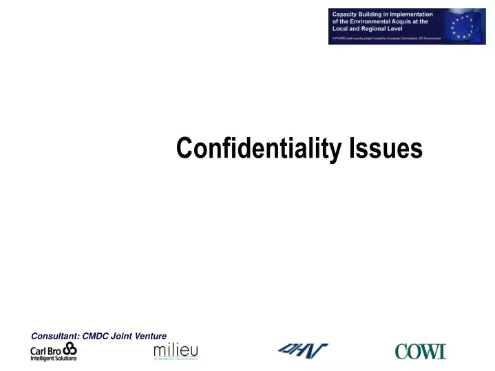 confidentiality issues