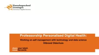 Professorship Personalised Digital Health: