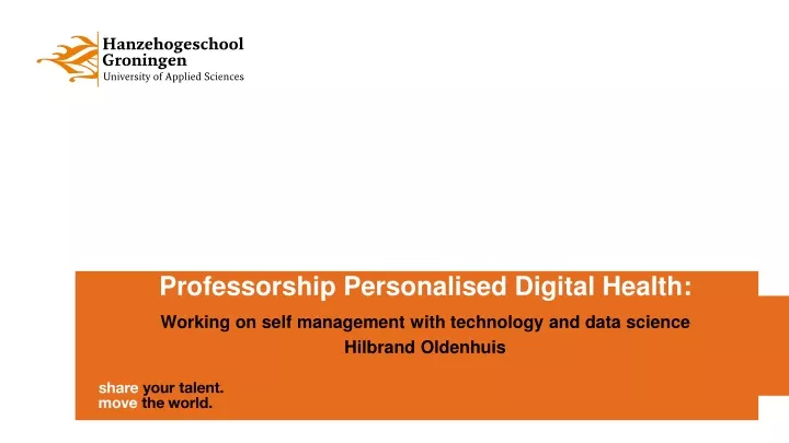 professorship personalised digital health