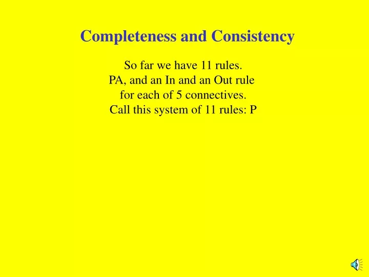 completeness and consistency