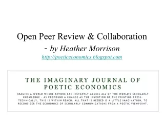 Open Peer Review &amp; Collaboration -  by Heather Morrison poeticeconomics.blogspot