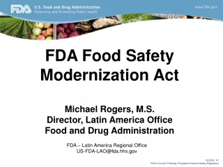 FDA – Latin America Regional Office US-FDA-LAO@fda.hhs