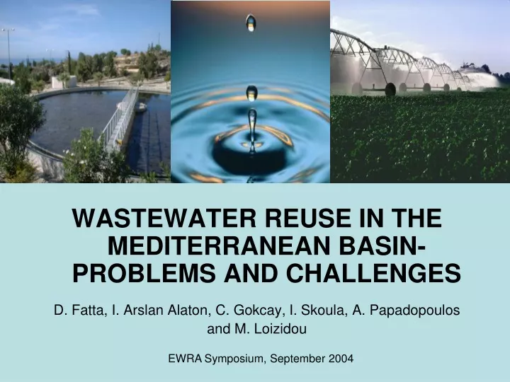 wastewater reuse in the mediterranean basin
