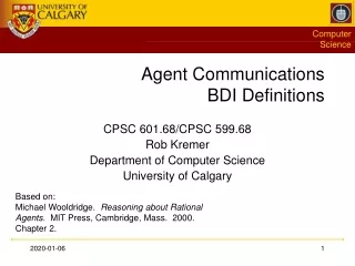 Agent Communications BDI Definitions