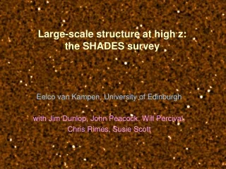 Large-scale structure at high z: the SHADES survey