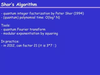 Shor’s Algorithm