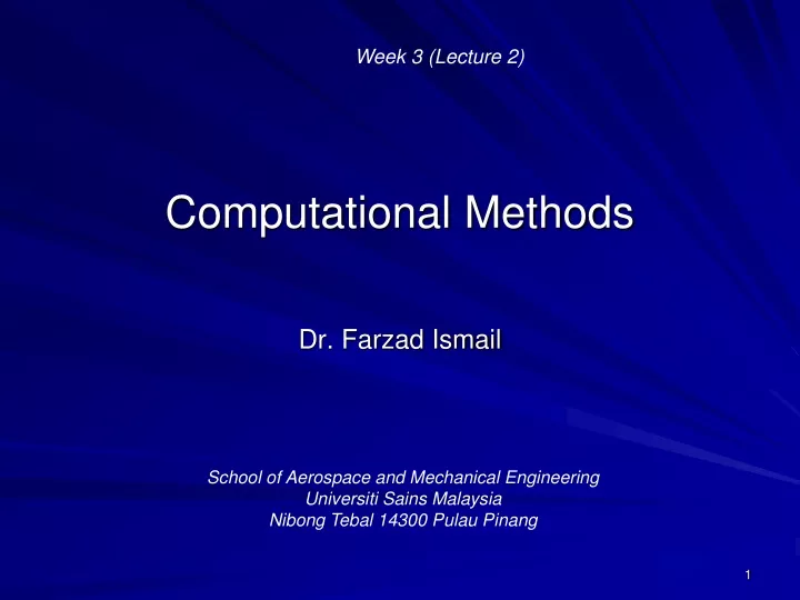 computational methods