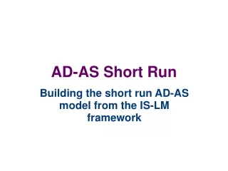 AD-AS Short Run