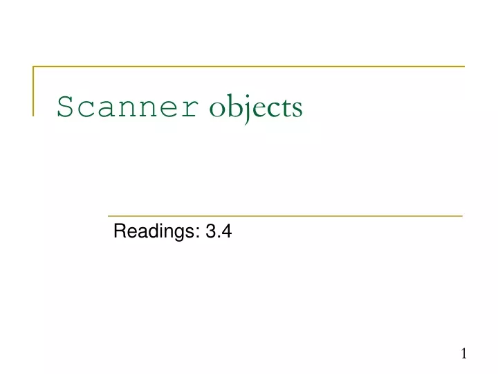 scanner objects