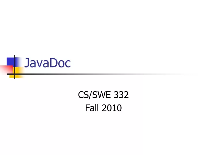 javadoc