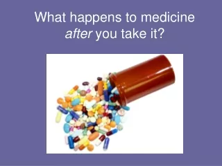 What happens to medicine  after  you take it?