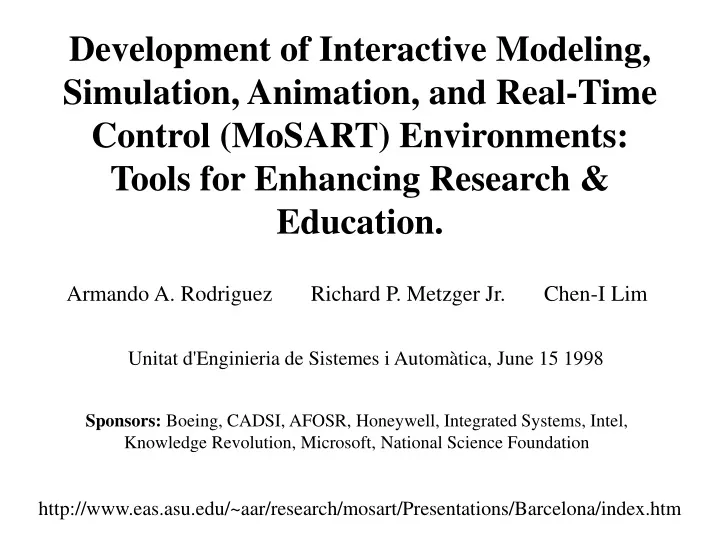 development of interactive modeling simulation