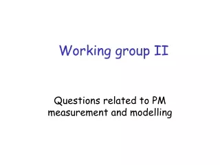 Working group II