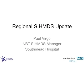 Regional SIHMDS Update