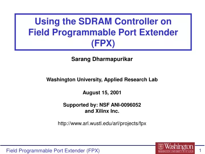 using the sdram controller on field programmable