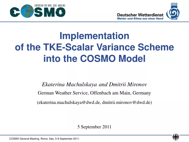 implementation of the tke scalar variance scheme