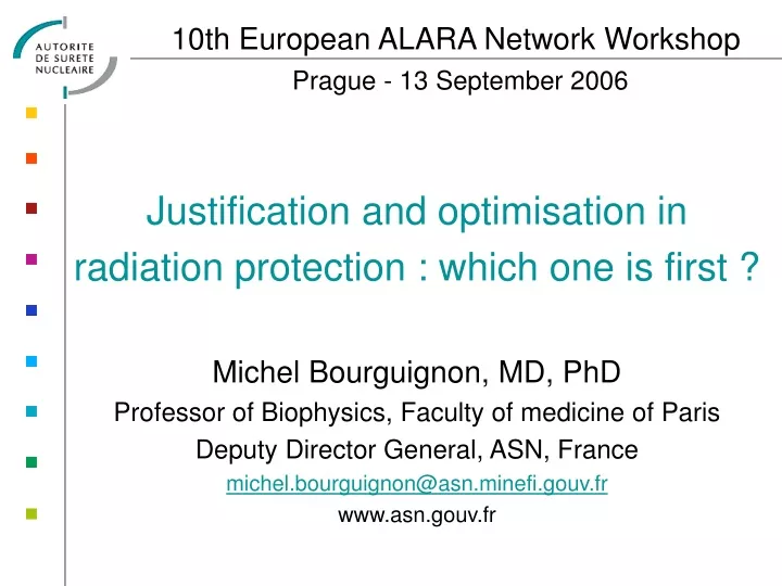 justification and optimisation in radiation
