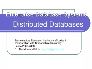 Distributed Databases