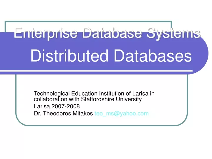 distributed databases